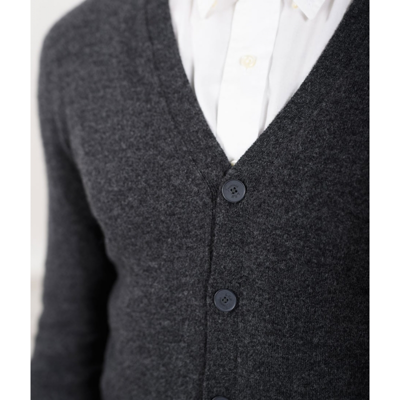 Cardigan laine homme - Marius Gris anthracite - Le-pull-francais.com