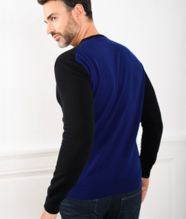 Le Pull Français Marcel - noir/bleu indigo pull cachemire