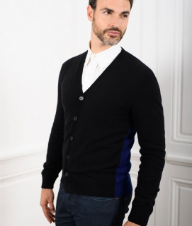 Le Pull Français Marius - noir/bleu indigo