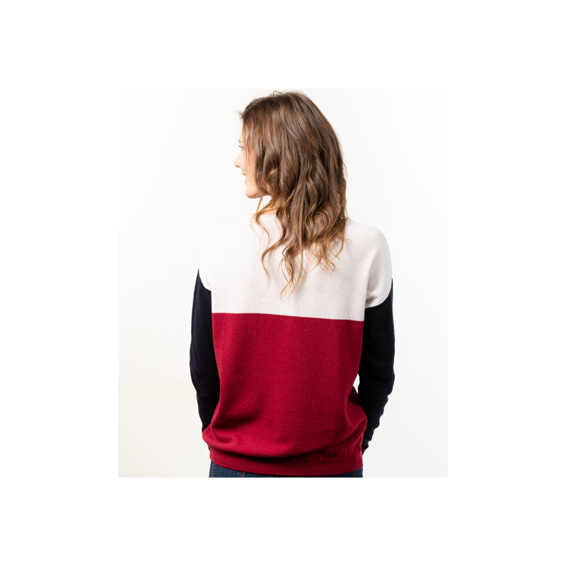 Pull col bateau Femme - Rouge