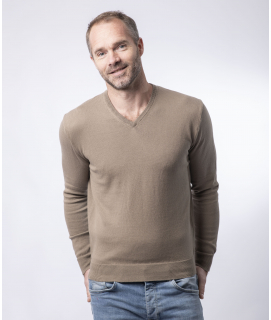 PULL CESAR COTON BIO - TAUPE