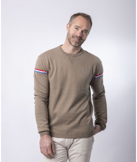 PULL LEON COTON BIO - TAUPE