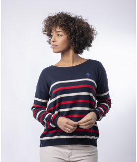 PULL MARINE COTON BIO - BLEU