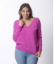 Pull décolleté 2 EN 1 Femme Rose - Manon