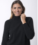 PULL COL MONTANT FEMME NOIR - BAPTISTINE