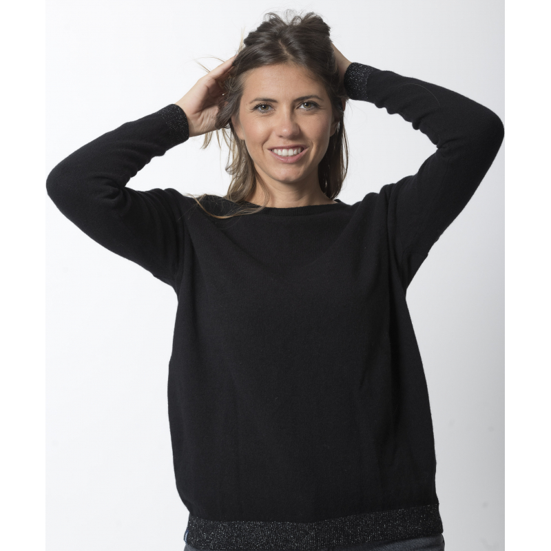 Pull brillant femme best sale