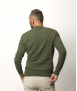 Pull Col Rond Homme Kaki Merinos-cachemire - Marcel