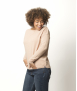 Pull Col Bateau Femme Rose Pale Mérinos-cachemire - Lili