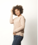 Pull Col Bateau Femme Rose Pale Mérinos-cachemire - Lili