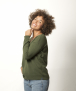 Pull Col V Femme Kaki Merinos-Cachemire Margot