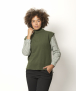 Pull Sans Manches Col Montant Femme Kaki Mérinos-Cachemire Agathe