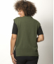 Pull Sans Manches Col Montant Femme Kaki Mérinos-Cachemire Agathe