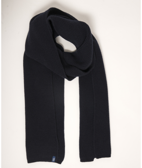 Echarpe Mixte Andréa Marine Mérinos et cachemire Echarpe Mixte Andréa Marine Mérinos et cachemire