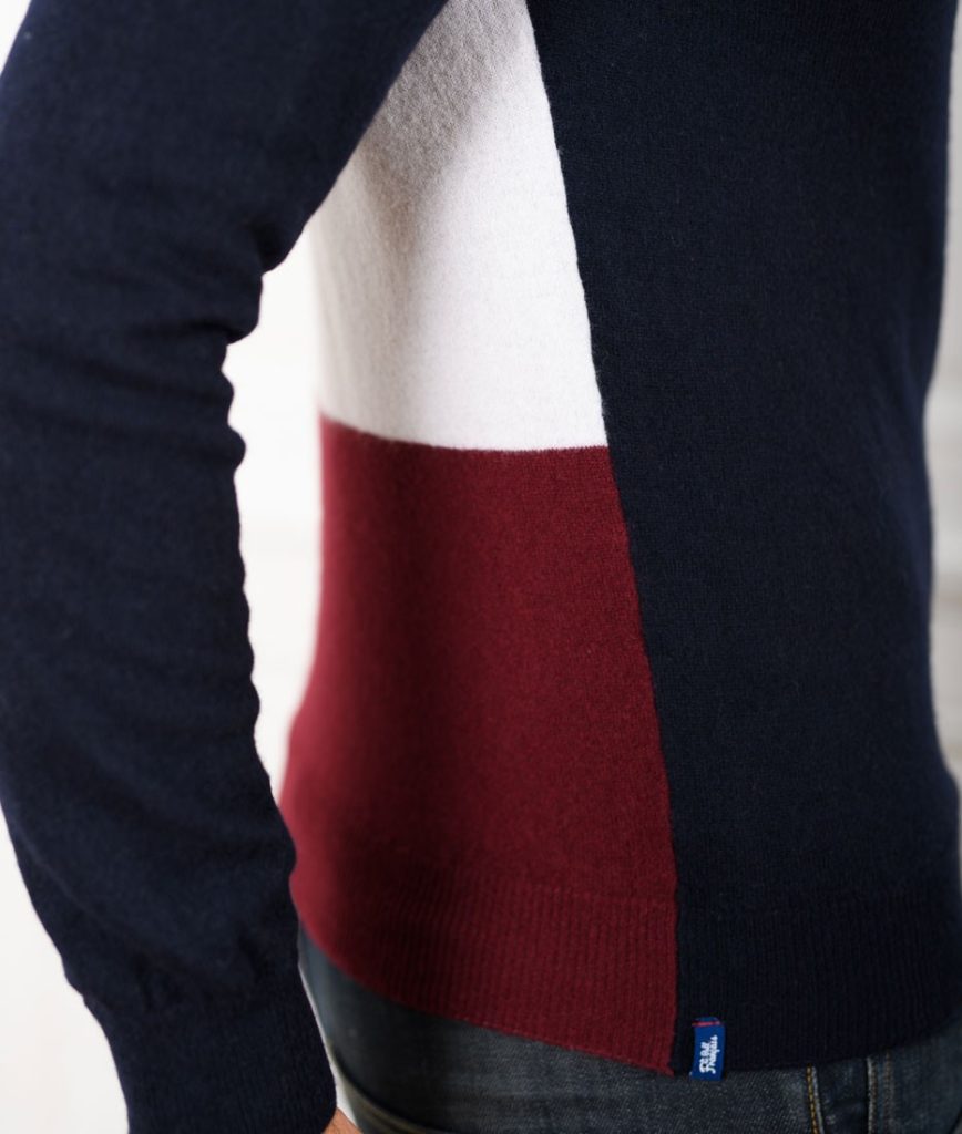 Le Pull Français Clovis - tricolore dos tricolore
