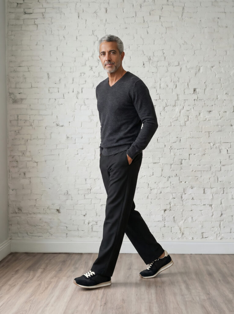 pull col v homme gris anthracite merinos cachemire césar