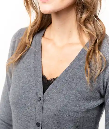 cardigan femme gris merinos cachemire philomène