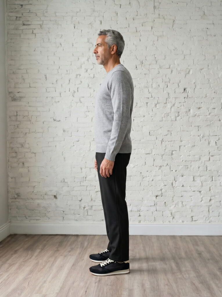 pull col rond homme gris chiné merinos cachemire marcel