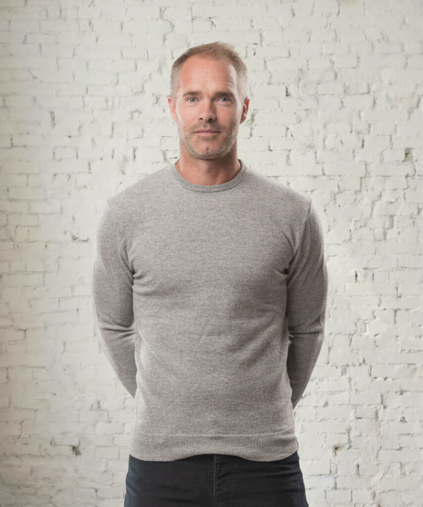 pull col rond homme gris chiné merinos cachemire marcel