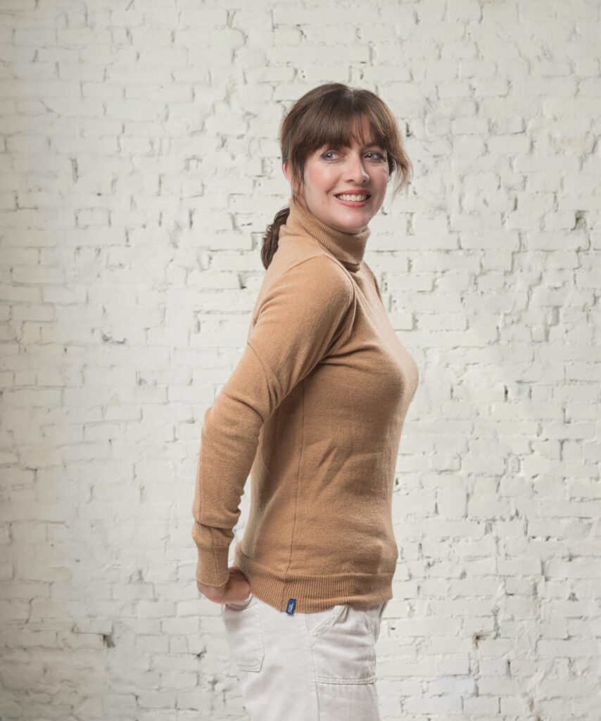 pull col roulé femme camel merinos cachemire augustine