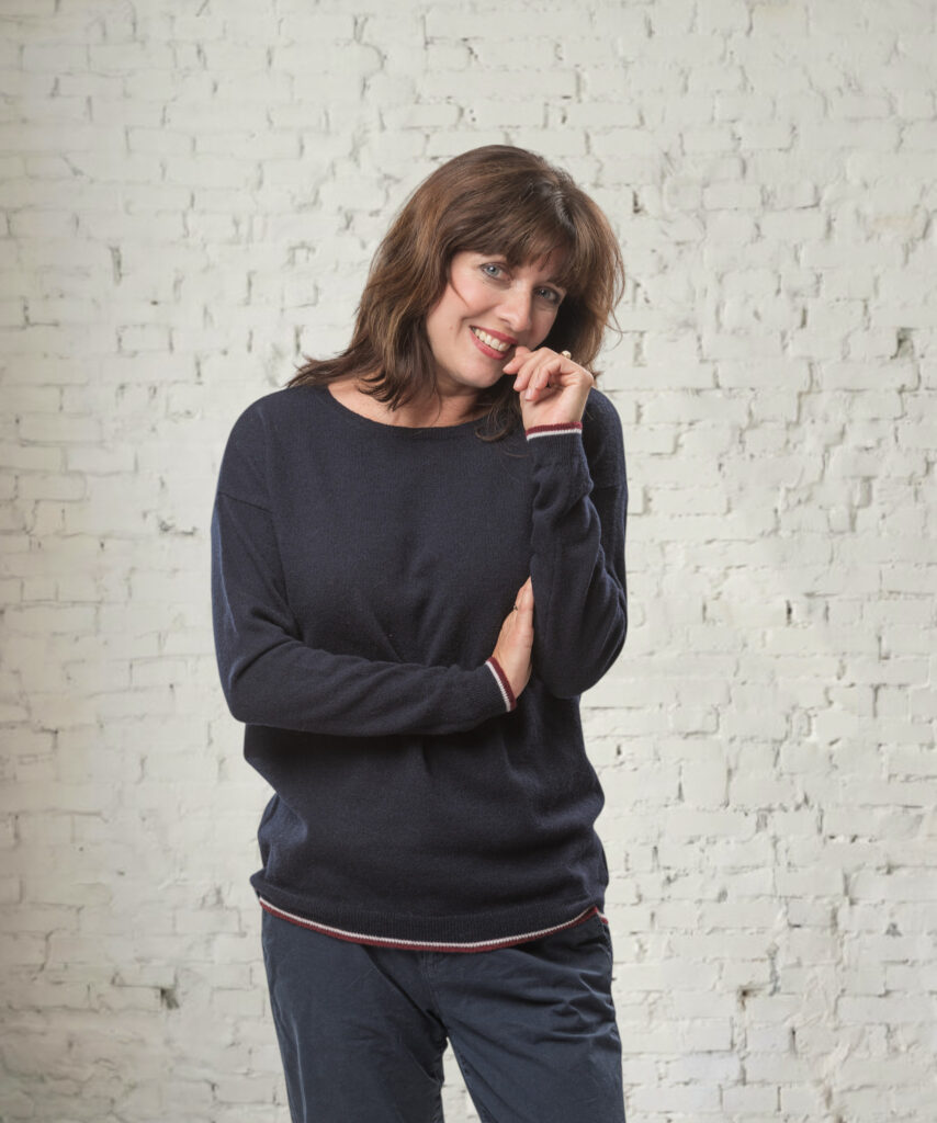 pull col bateau femme marine merinos cachemire lili