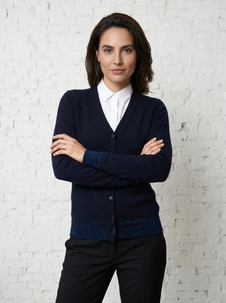 cardigan femme marine merinos cachemire philomène