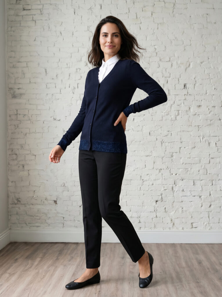cardigan femme marine merinos cachemire philomène