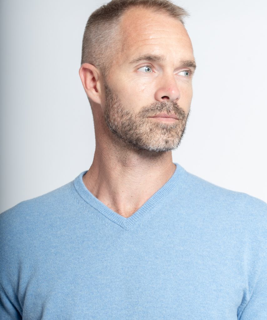 Le Pull Français César - bleu ciel