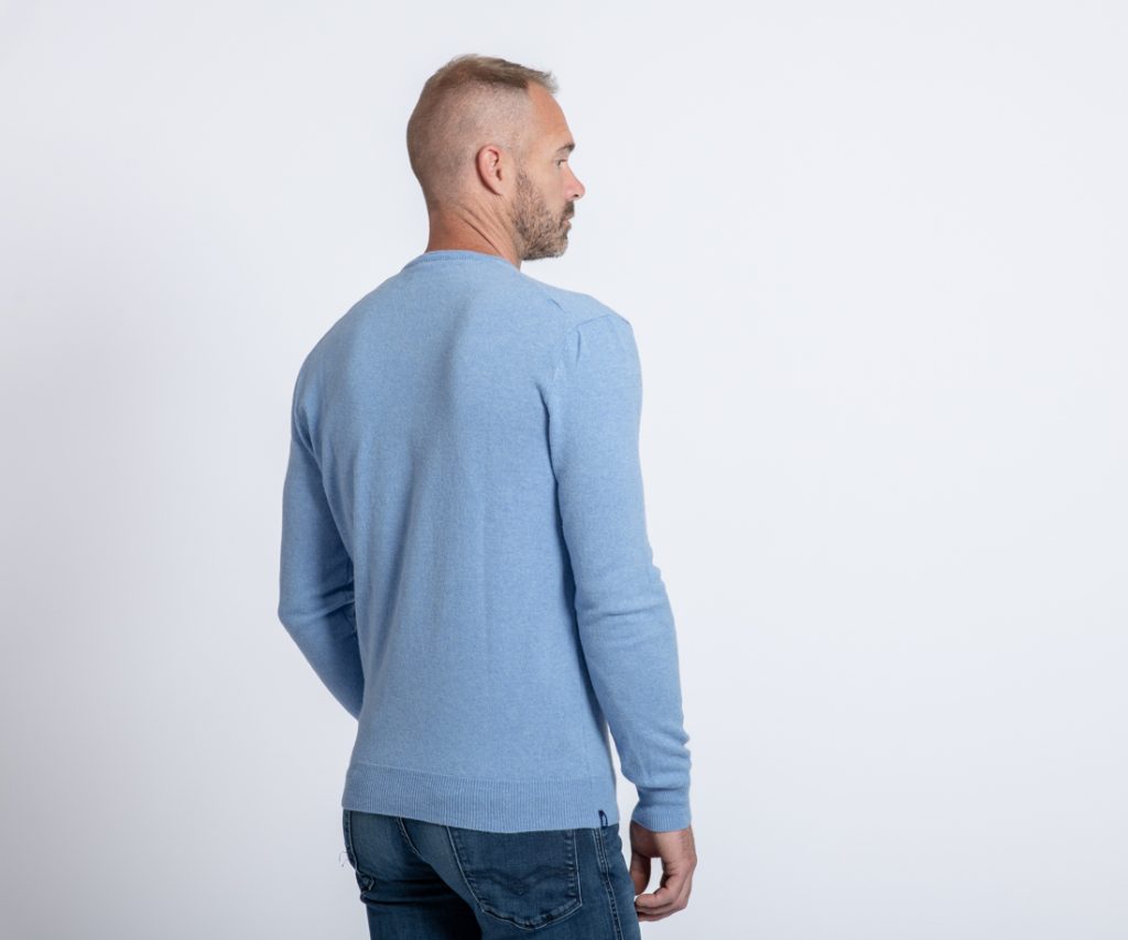 Le Pull Français César - bleu ciel