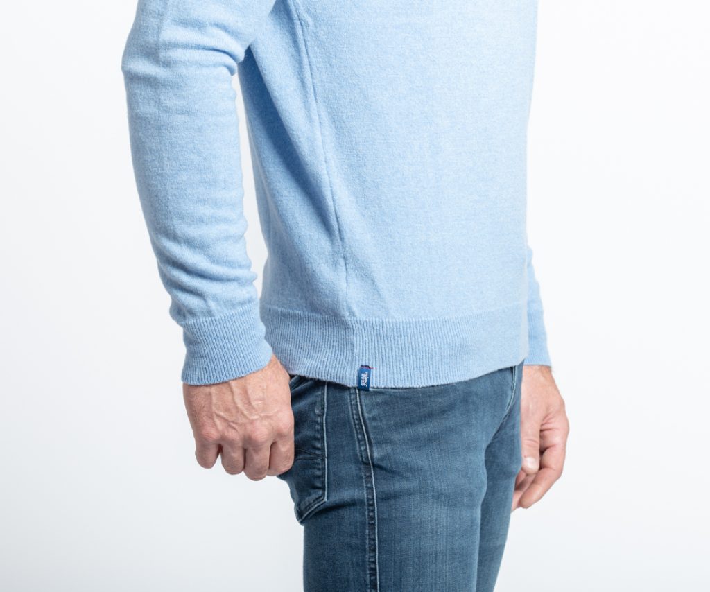 Le Pull Français César - bleu ciel