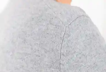 pull col v homme gris chiné merinos cachemire césar