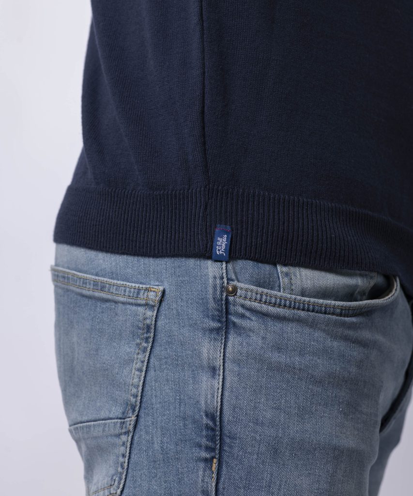 PULL LEON COTON BIO - MARINE