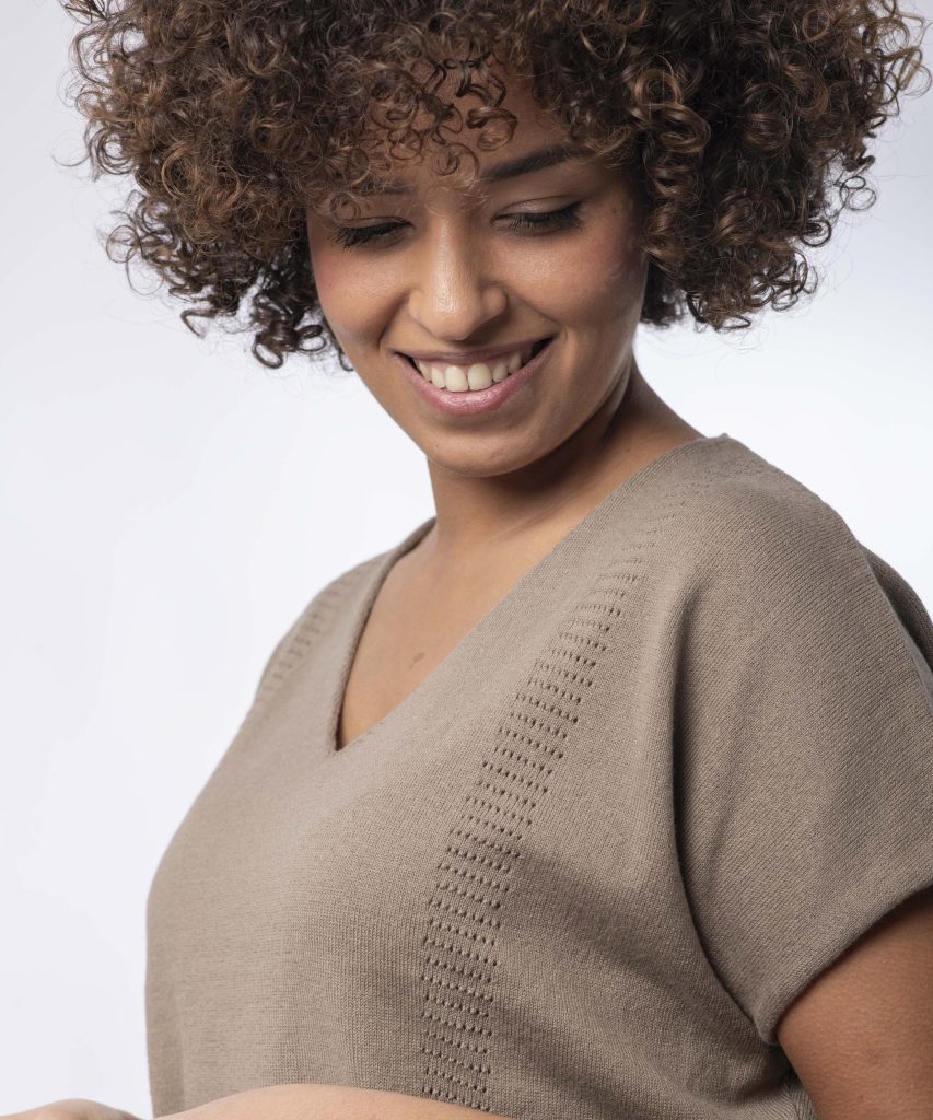 PULL LOUISON COTON BIO - TAUPE