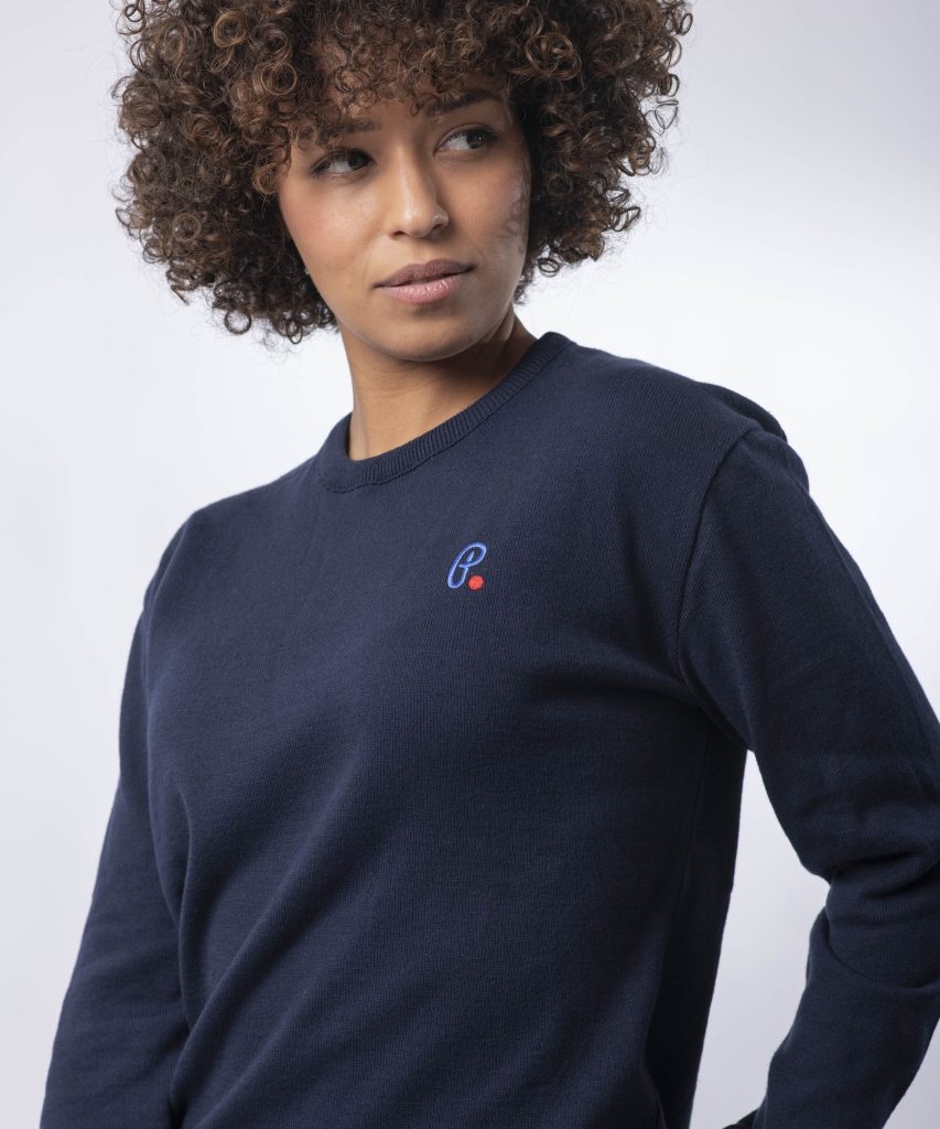 PULL COTON BIO CAMILLE - MARINE