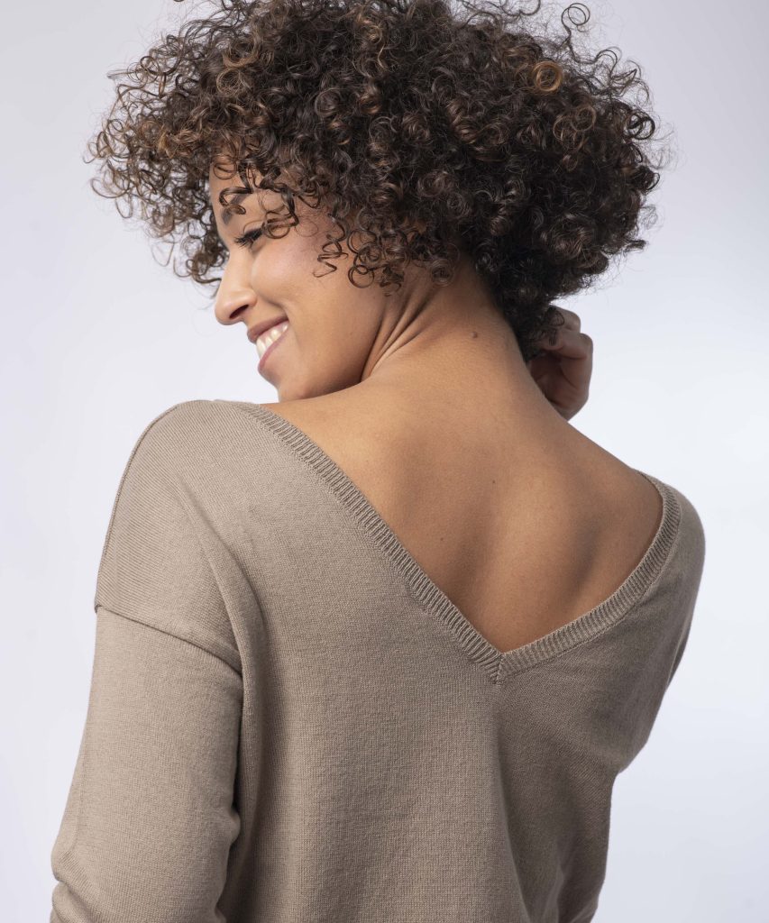 PULL MANON COTON BIO - TAUPE