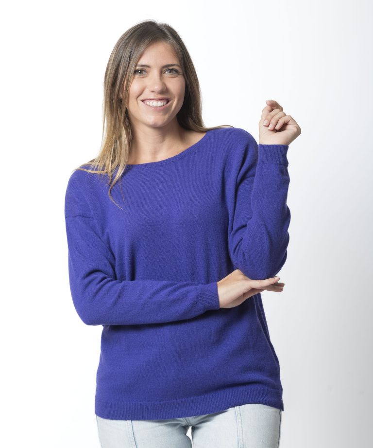 Pull Col Bateau Femme Violet - Lili