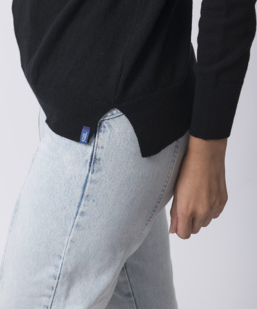 PULL COL MONTANT FEMME NOIR - BAPTISTINE