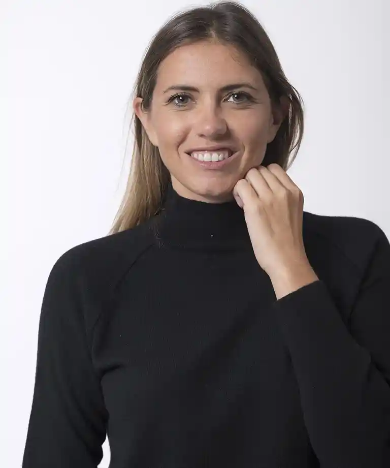 pull col montant femme noir merinos cachemire baptistine