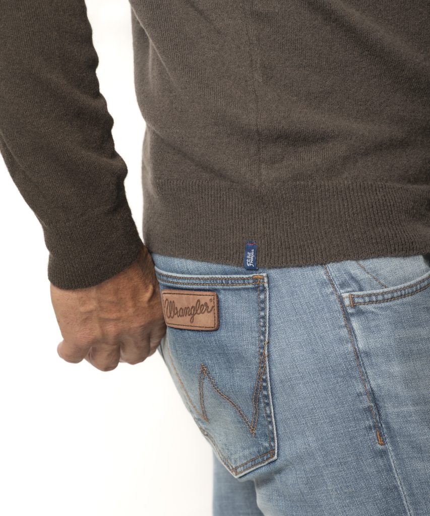 Pull Col Rond Homme Marron Mérinos-Cachemire - Marcel