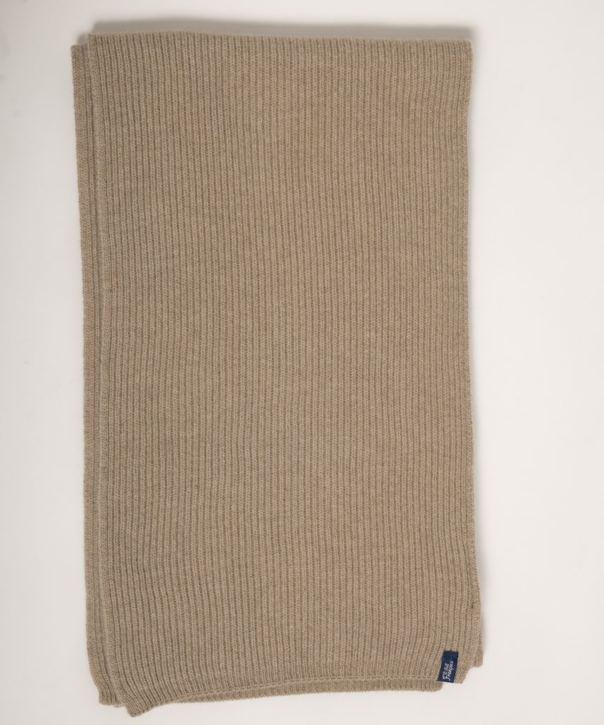 Echarpe Mixte Andréa Beige Mérinos et cachemire
