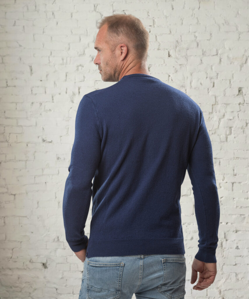 pull col rond homme marron mérinos cachemire marcel (copie)