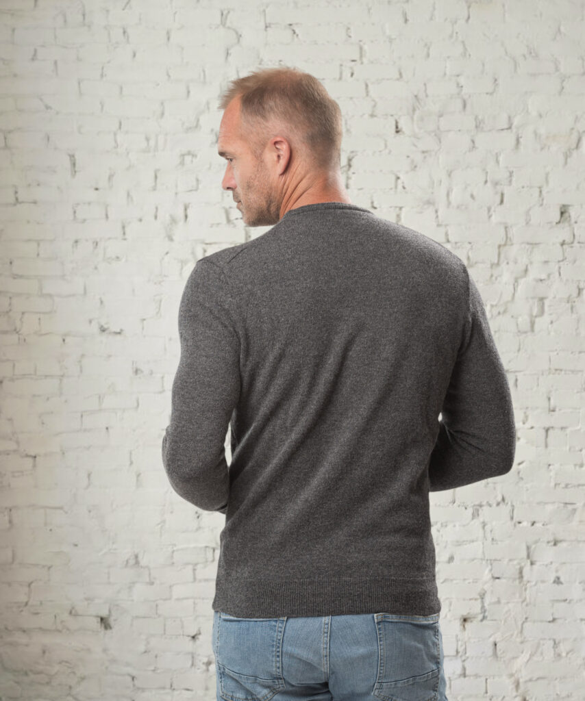 pull col rond homme marron mérinos cachemire marcel (copie)