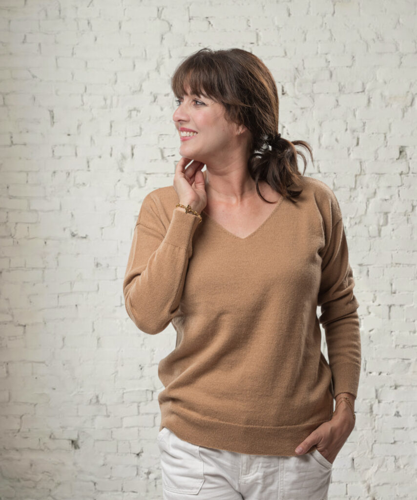 pull col v femme gris clair mérinos cachemire margot (copie)