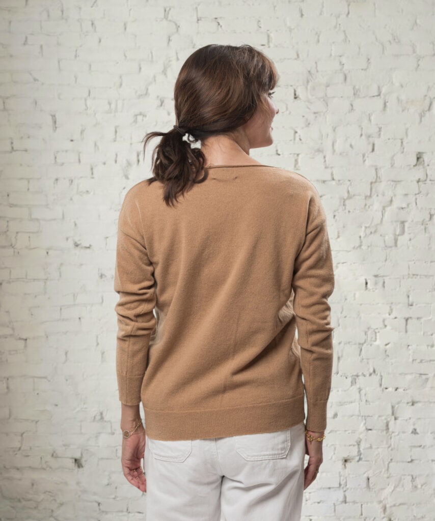 pull col v femme gris clair mérinos cachemire margot (copie)
