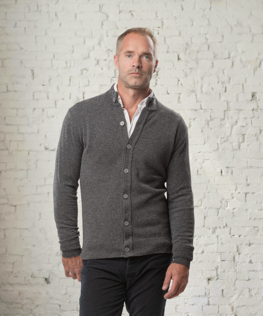 gilet homme gris anthracite mérinos cachemire marco